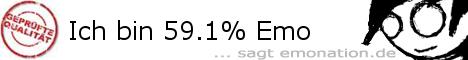 Emo Ich bin 59.1% Emo!